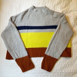 Mock Neck Cropped Sweater